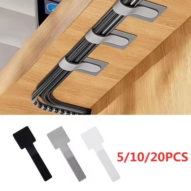 Desk Organizer - New Reusable Cable Ties Ties Self-Adhesive