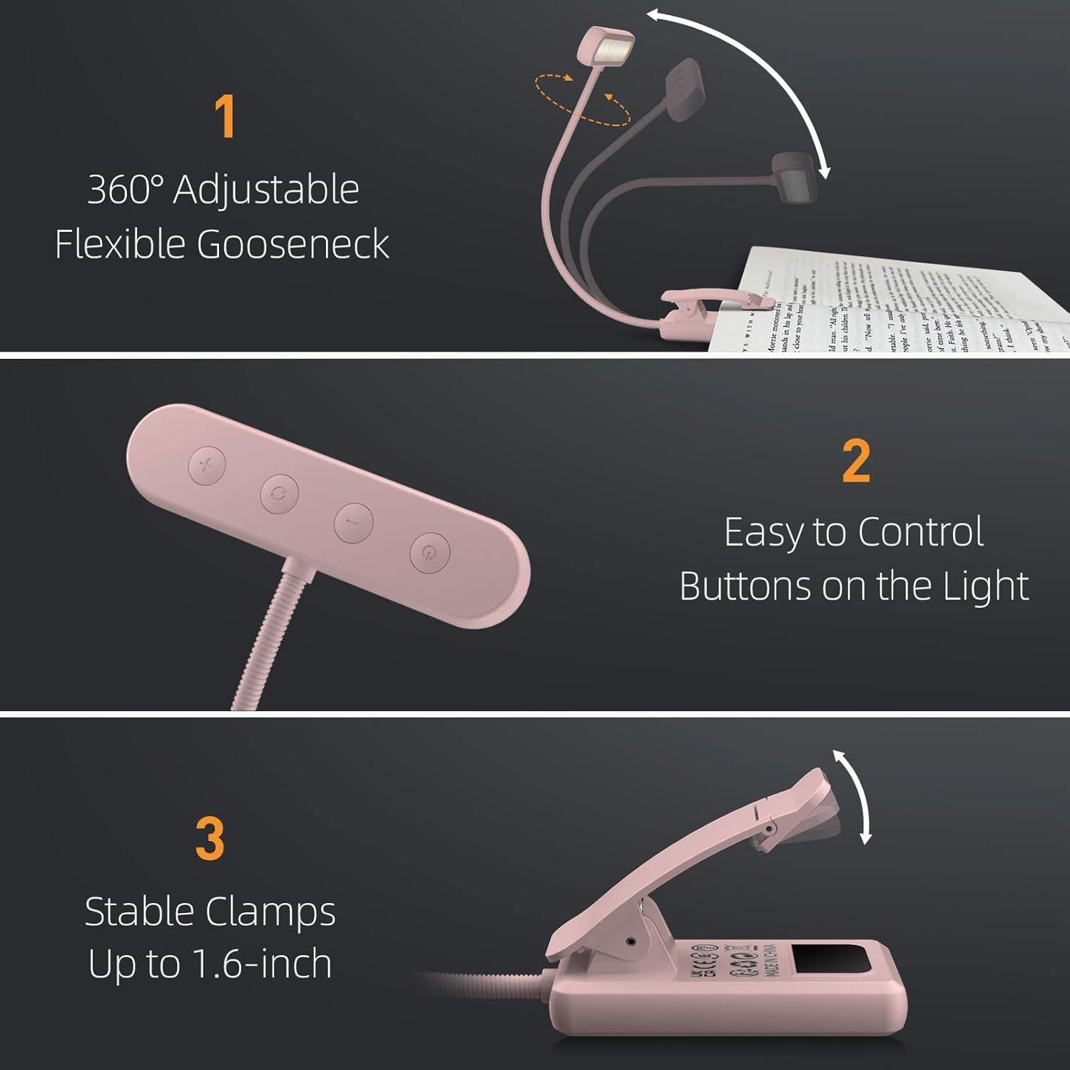Reading Lamp Book Clamp Black/ - Desk Lamp ulasan dan harga