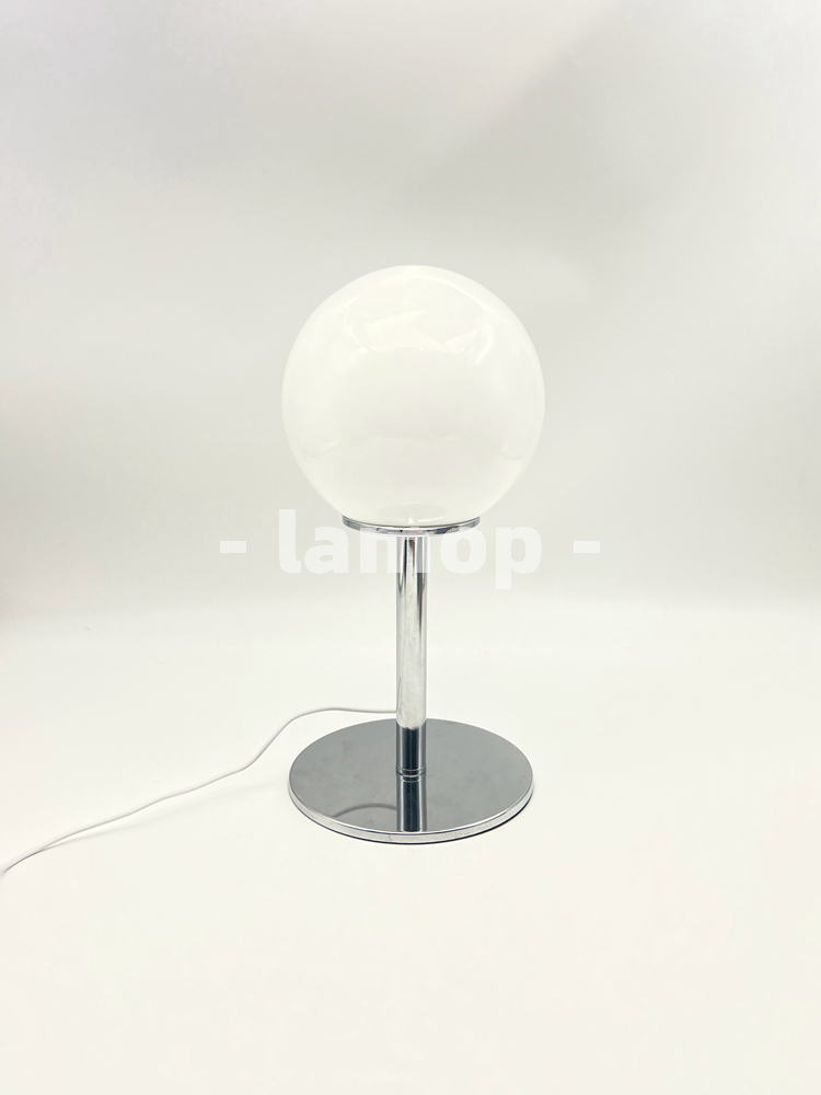 Milky White Solid Globe Chrome - Desk Lamp ulasan dan harga