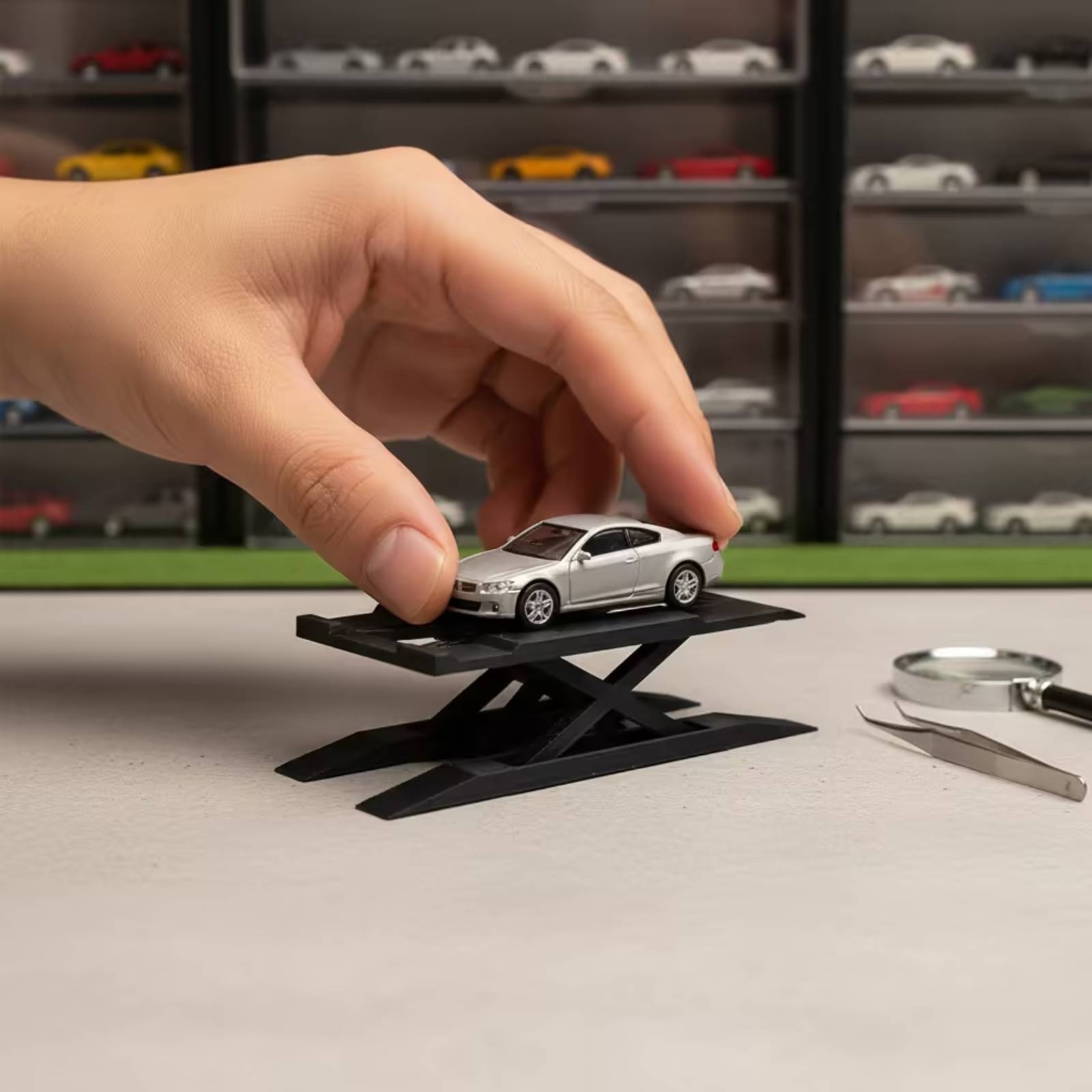 Model Car Display Rack Double- - Standing Desk ulasan dan harga