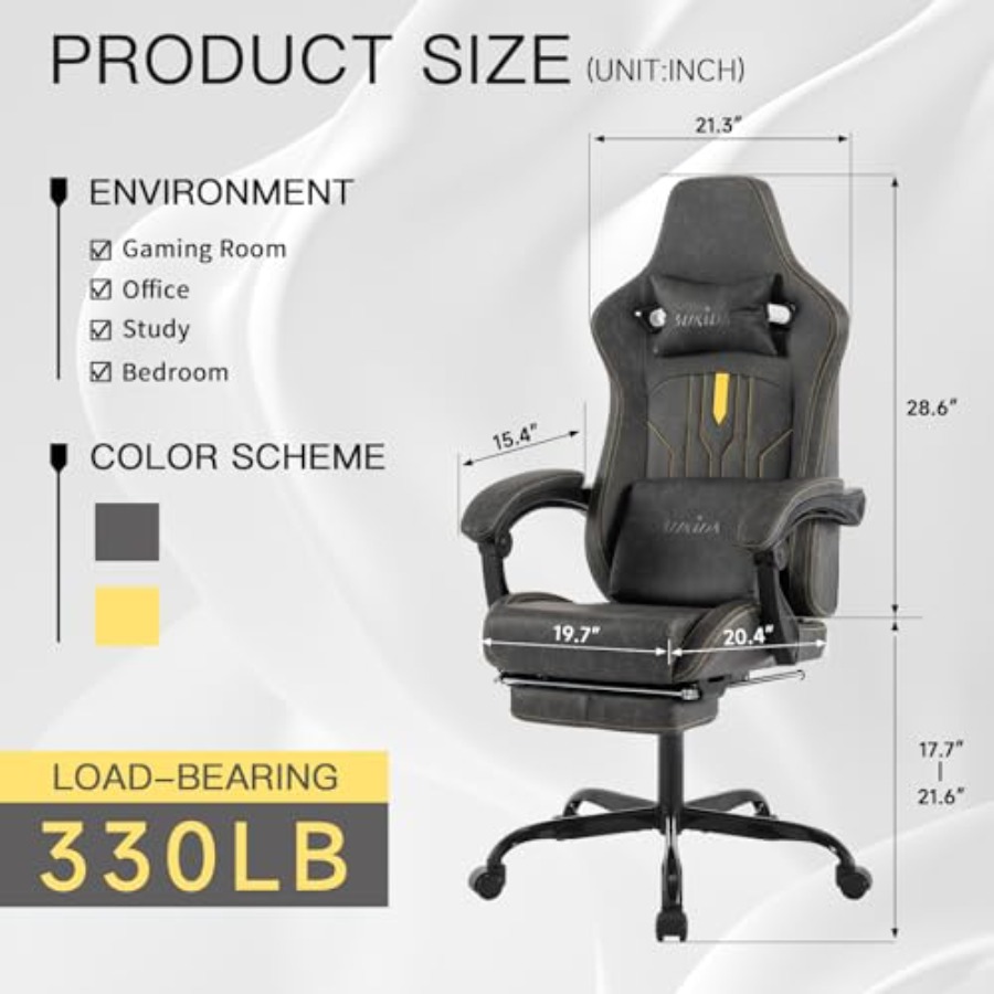 Gaming chair with footrest for - Office Chair Cushion ulasan dan harga