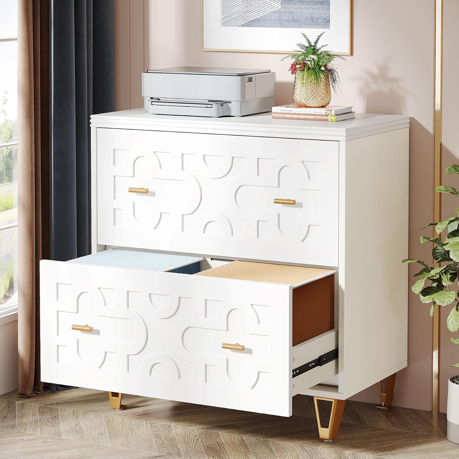 2-Drawer Lateral File Cabinet, - Printer Stand ulasan dan harga