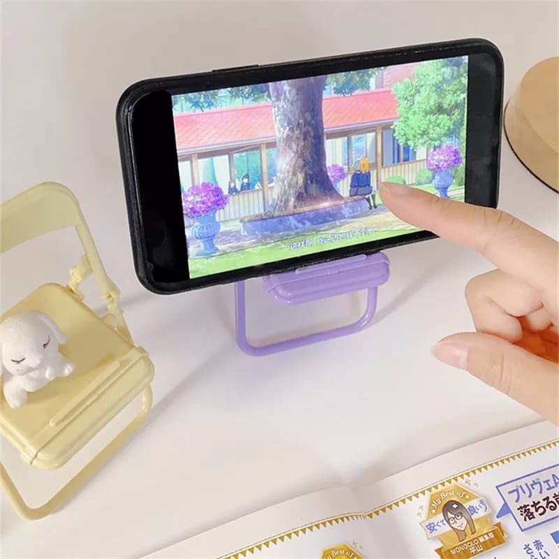 Cute Chair Phone Holder Stand  - Desk Organizer ulasan dan harga
