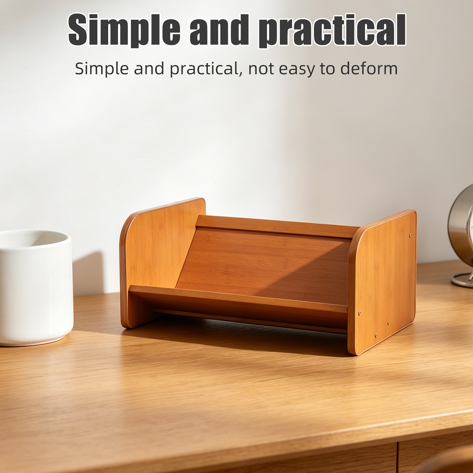Bamboo Vinyl Record Holder Org - Desk Organizer ulasan dan harga