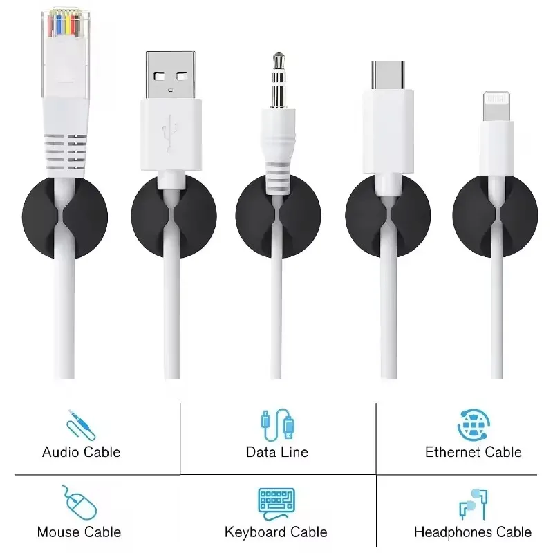 5/50Pcs Desktop Wall Cable Cli - Desk Organizer ulasan dan harga