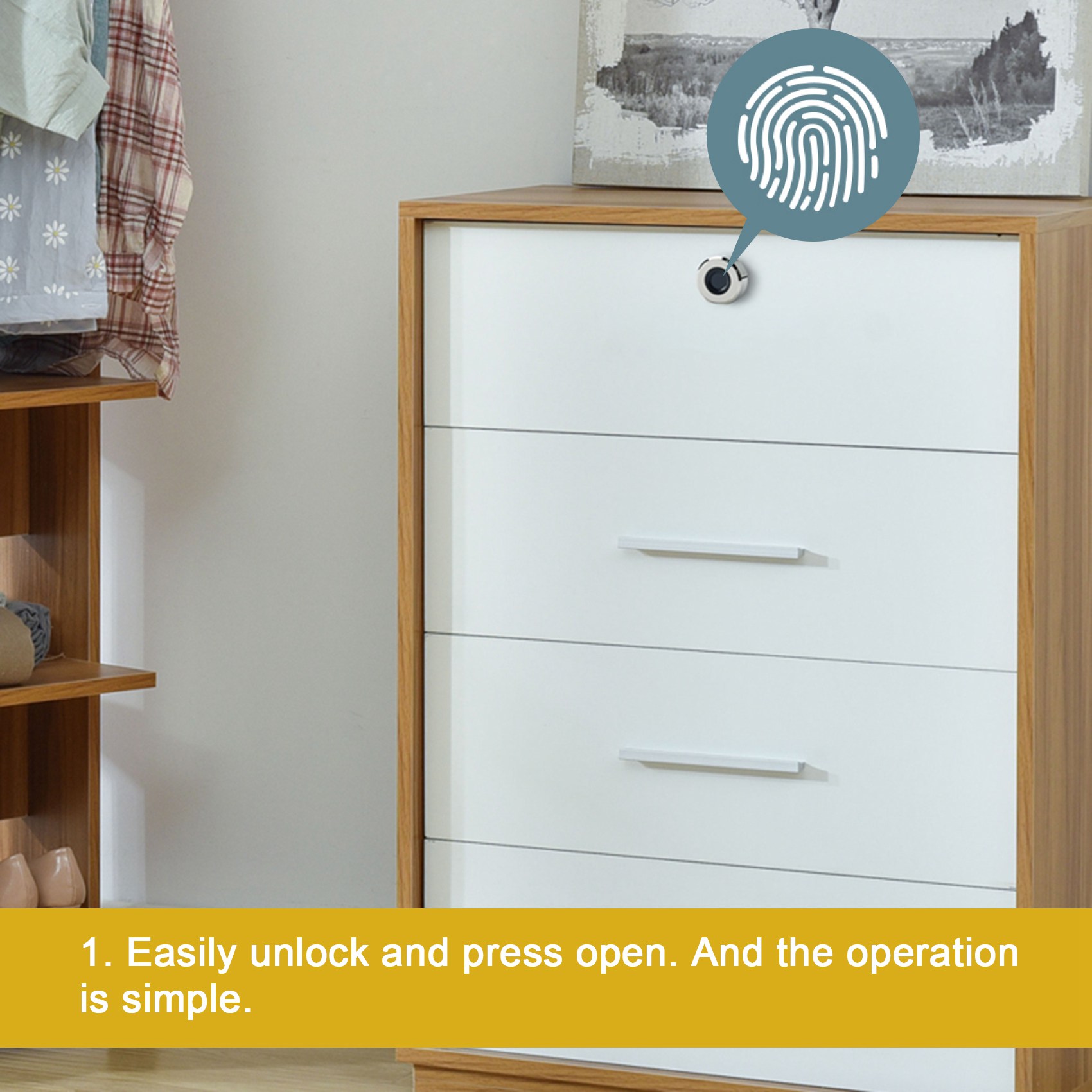 Smart Fingerprint Drawer Lock  - File Cabinet ulasan dan harga